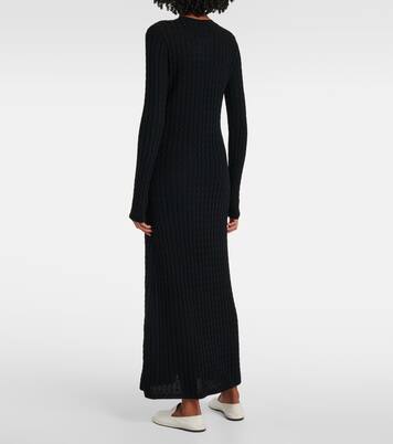 Cable-knit wool maxi dress | Toteme