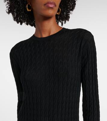 Cable-knit wool maxi dress | Toteme