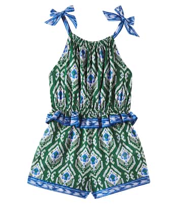 Wylie frill cotton playsuit | Zimmermann Kids