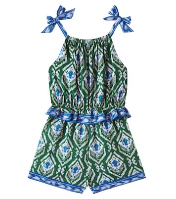 Wylie frill cotton playsuit | Zimmermann Kids