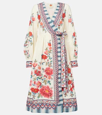 Wickelkleid Mosaic Garden aus Baumwolle | Farm Rio