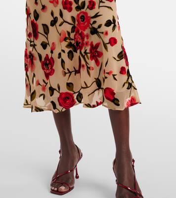 Robe en velours à fleurs | Rodarte