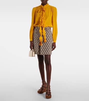 Rockstud Torchon 95 leather espadrille wedges | Valentino Garavani