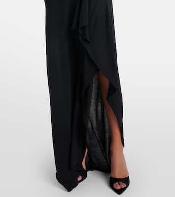 Vestido largo drapeado semitransparente | The Attico