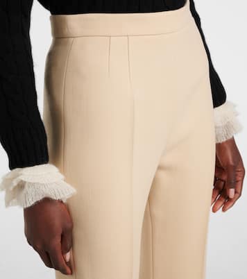 Virgin wool crêpe flared pants | Valentino