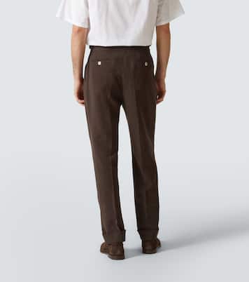 Double-breasted linen suit | Brunello Cucinelli