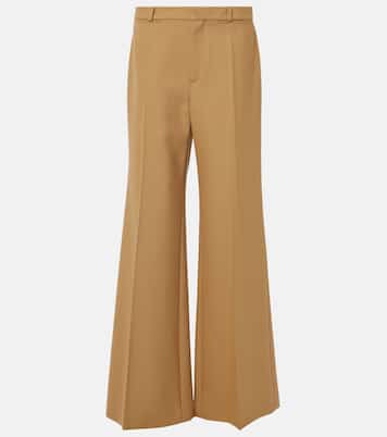Pantalones flared de lana grain de poudre | Chloé