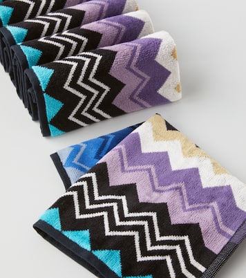 Giacomo Zigzag set of 6 terry face towels | Missoni