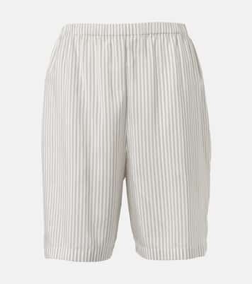 Zinnia striped silk shorts | The Row