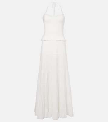 Robe longue rayée en coton | Poupette St Barth