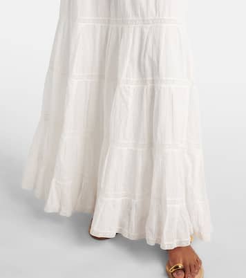 Robe longue rayée en coton | Poupette St Barth