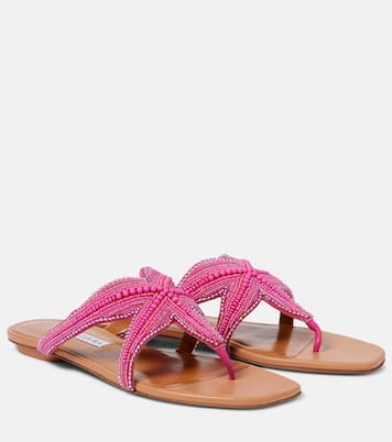 Verzierte Sandalen Reef Star aus Leder | Aquazzura