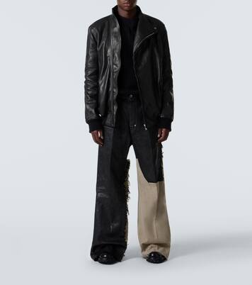 Beschichtete Distressed Wide-Leg Jeans Joris | Rick Owens