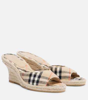 Burberry Check espadrille wedges | Burberry