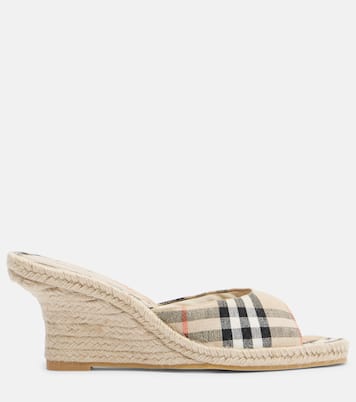 Burberry Check espadrille wedges | Burberry
