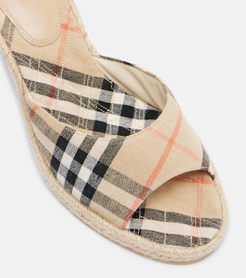 Burberry Check espadrille wedges | Burberry
