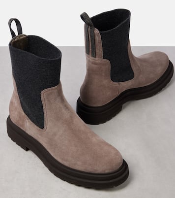 Suede ankle boots | Brunello Cucinelli