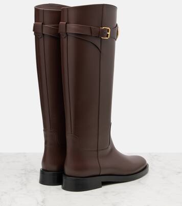VLogo leather knee-high boots | Valentino Garavani