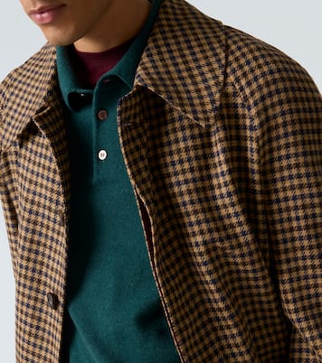 Cappotto in lana vergine pied-de-poule | Rubinacci