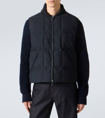 Wattierte Weste aus einem Wollgemisch | Berluti