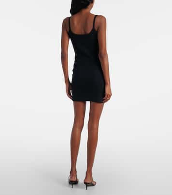 Logo cotton-blend minidress | Versace
