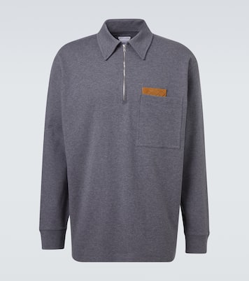 Intrecciato cotton jersey polo sweater | Bottega Veneta