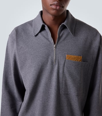 Intrecciato cotton jersey polo sweater | Bottega Veneta