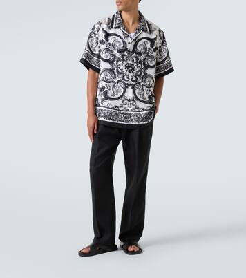Pantaloni regular in lino | Dolce&Gabbana