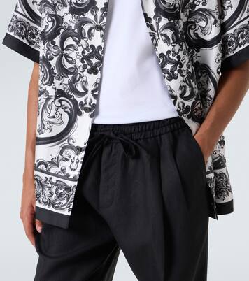 Pantaloni regular in lino | Dolce&Gabbana