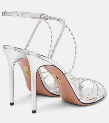 Sandalen Love Struck 105 aus Leder mit Kristallen | Aquazzura