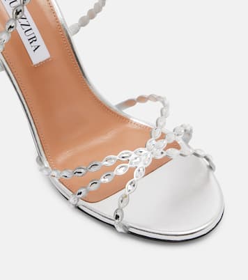 Sandalen Love Struck 105 aus Leder mit Kristallen | Aquazzura
