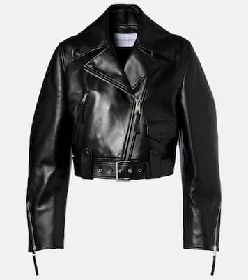 Cocoon cropped leather biker jacket | Givenchy