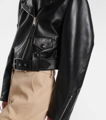 Cocoon cropped leather biker jacket | Givenchy