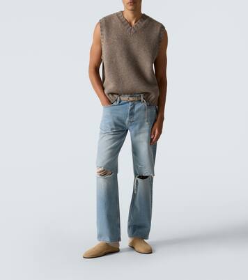 Distressed Straight Jeans Relaxed Jean | Frame
