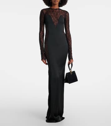 Robe longue en dentelle de soie | The New Arrivals Ilkyaz Ozel