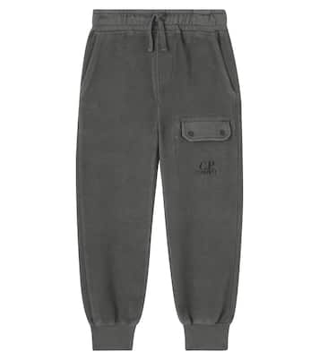 Embroidered cotton fleece sweatpants | C.P. Company Kids