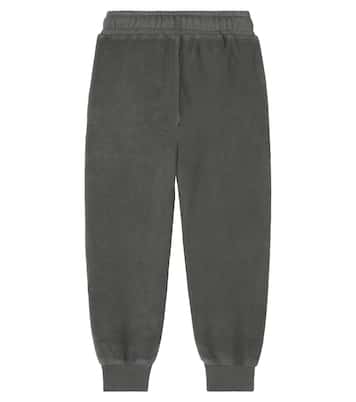 Embroidered cotton fleece sweatpants | C.P. Company Kids