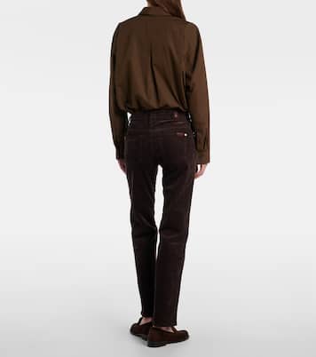 Calie Straight cotton-blend cordury flared pants | 7 For All Mankind