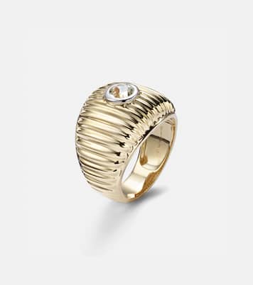 Berlingot Maxi 9kt gold ring with topaz | Yvonne Léon