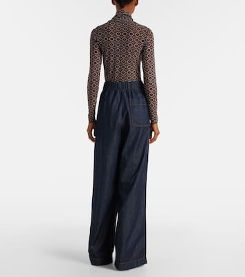 Pleated high-rise wide-leg jeans | Dries Van Noten