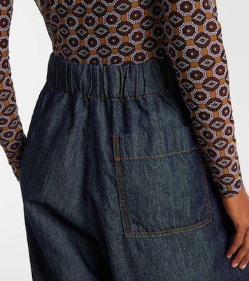 Pleated high-rise wide-leg jeans | Dries Van Noten