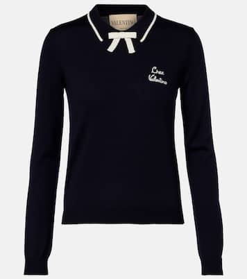 Chez Valentino virgin wool polo sweater | Valentino