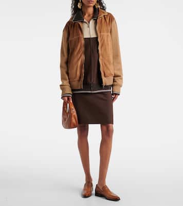 Jacke mit Velourlsleder | Miu Miu