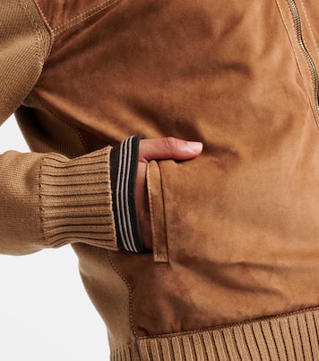 Jacke mit Velourlsleder | Miu Miu