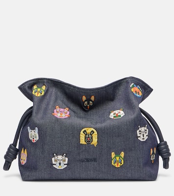 X Louis Wain Flamenco Cats M号帆布手拿包 | Loewe