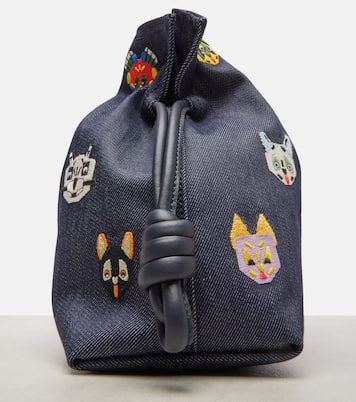 X Louis Wain Flamenco Cats M号帆布手拿包 | Loewe