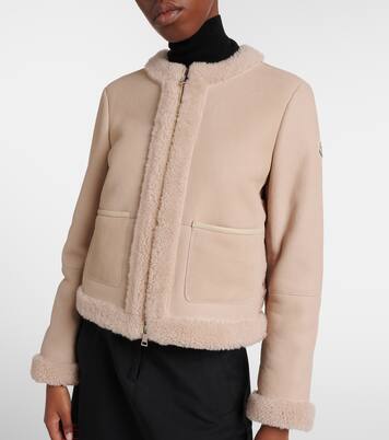 Buis shearling-lined suede down jacket | Moncler