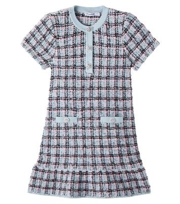 Checked cotton-blend tweed dress | Self-Portrait Kids