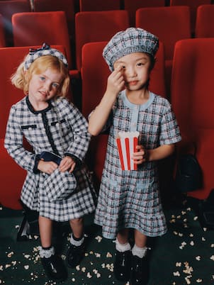 Checked cotton-blend tweed dress | Self-Portrait Kids