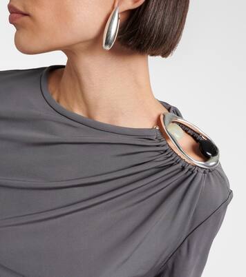 Top asimétrico Orica de jersey adornado | Christopher Esber